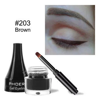 10 Farieb, Očné linky Gél Quick Dry Dlhotrvajúci make-up Oči Vodotesný, Anti-pot Eye Liner Krém S Kefou Kozmetika TSLM2