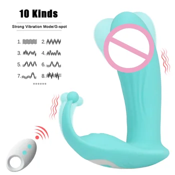 10 Rýchlosť Nositeľné Nohavičky Vibrátor, Dildo Vibrátor G-Spot Stimulátor Klitorisu Mini Sexuálne Hračky pre Ženy Dospelý Pár