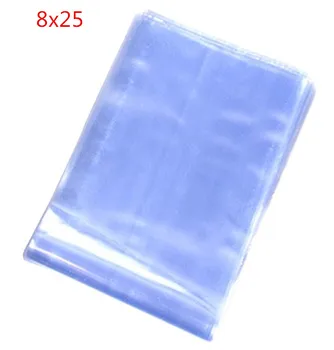 10PCS 6/8X25 transparentné PVC diaľkové ovládanie prachotesný plastové fólie tepla shrinkable taška sušič na vlasy plastové tepla shrinkable film