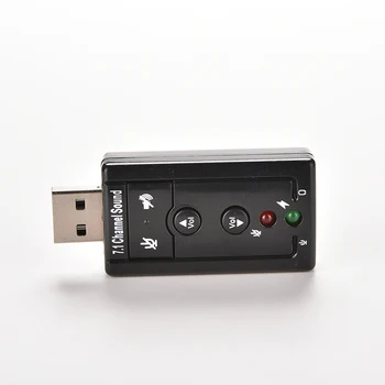 1PC Externý USB AUDIO ZVUKOVÉ KARTY ADAPTÉRA VIRTUÁLNY 7.1 ch USB 2.0 Mikrofón Reproduktor, Audio Headset miniphone 3,5 mm Jack Konvertor