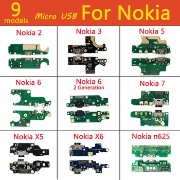 1PC USB Nabíjací Port Dock Konektor Zásuvka Konektor Poplatok Rada Flex Kábel S Mikrofónom Pre Nokia 3 2 5 6 7 Plus X5 X6 N625