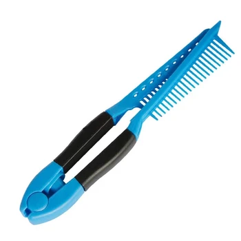 1PCS kórejský V Typ DIY Salón Kaderníctvo Hair Brush Umývateľný Skladacie Hair Straightener Špirála Styling Nástroj Príslušenstvo