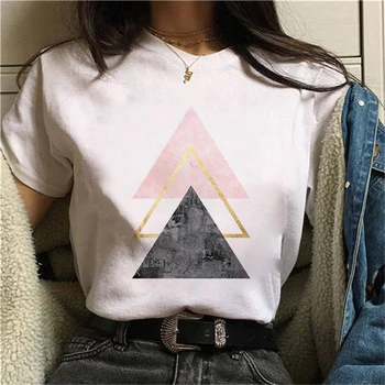 2021 Vintage Harajuku 90. rokov Grafické Tees Topy Láska Geometrie Tshirts Ženy Vtipné Tričko Biele Tričko Ženské Oblečenie