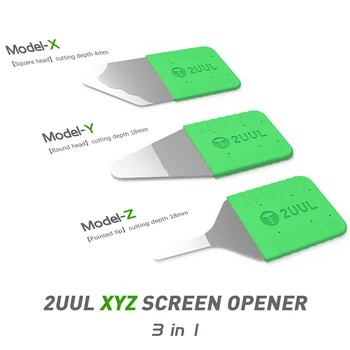 2UUL DA91 XYZ 0,1 mm z Nehrdzavejúcej Ocele Karty Odstránenie Čepele Curverd LCD Displej Otvárač Nástroje pre Mobilný Telefón Zadný Kryt Disassembler