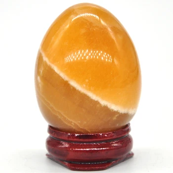34x44mm Orange Gypnsum Selenite Satin Spar Vajcia v Tvare Kameňa, Liečenie, Prírodný Krištáľ Masáž Minerale Drahokam Zber