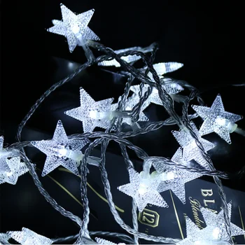 3m/6m LED Star String Svetlá na Vianočné Girlandy Batérie Powered Dovolenku Svadobné Party Opony String Rozprávkových Svetiel Vianočný Dekor