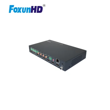4x4 HDMI Matice Splitter Suppor 4K@60hz YUV4:4:4, 18Gbps, HDR s 4xSPDIF koaxiálny Audio a Audio 4xAnalog