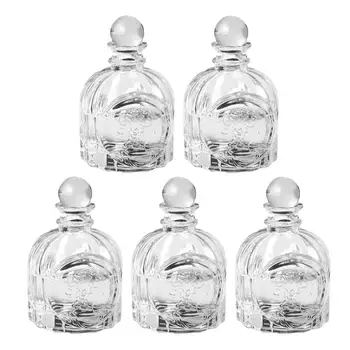 5 Sady Transparentné francúzsky Štýl Parfum Aromaterapia Fľaše s Korkami