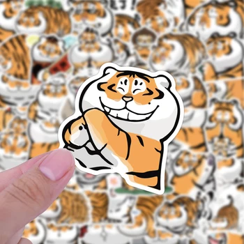 50PCS Tuku Hlavou Tigra Nálepky Roztomilý Kreslený Zvierat Tiger Tiger Žije Počítač Batožiny Skateboard Gitara Telefón Pohár Notebook Dieťa Hračku