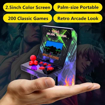 8-Bitové Mini Arkádovej Hry Vstavaný 200 Klasické Hry Prenosné Retro Ručný mini Herné Konzoly pre Deti herné konzoly