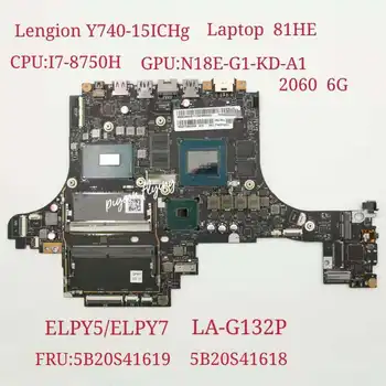 81HE pre Lenovo Legión Y740-15ICHg Notebook Doske CPU I7-8750HQ RTX 2060 6 G ELPY5/ELPY7 LA-G132P FRU 5B20S41619 5B20S41618
