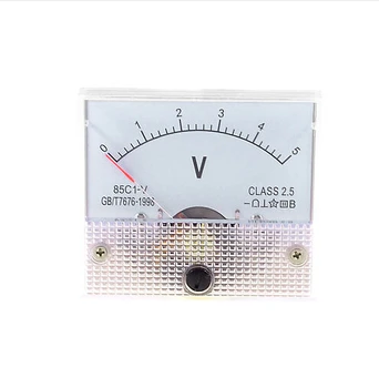 85C1-V DC 0-5V Obdĺžnik Analógový Panel Volt na Meter Voltmeter Rozchod