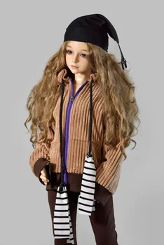 Adollya BJD Doll Oblečenie Príslušenstvo Hnedé Bežné Nohavice Menčester Hnedá mikina s Kapucňou Oblečenie pre Bábiky je Vhodný pre 1/3 1/4 1/6 Bábiky