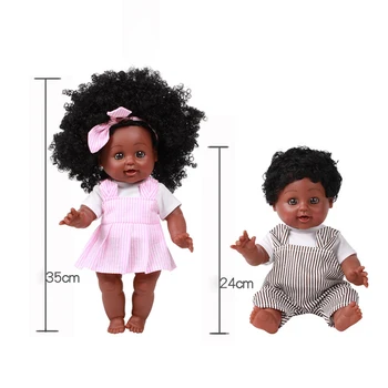 African American Black Full Smalt Dieťa, Batoľa, Hračky pre Deti Vianočný Darček Realisticky Reborn Bábiky Hračky pre Dieťa