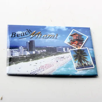Americké Miami známych Pamiatok Umenie Papierových Cestovných Suvenír, Magnety na Chladničku DARČEK