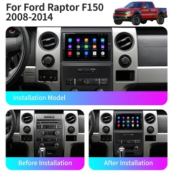 Android 10.0 2Din autorádio Pre Ford F150 P415 Raptor 2008-2 DIN Multimediálne stereo Audio Prehrávač, Navigácia GPS Video DVD 9