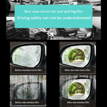 Anti Fog Auto Zrkadlo Okno Jasný Film Membrány Anti-glare Nepremokavé Rainproof Auto Nálepky, Auto Príslušenstvo 2KS/Set