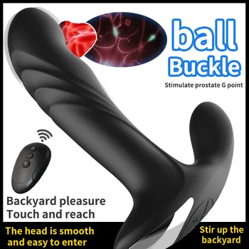 Bezdrôtové Diaľkové Prostaty Masér Otáčať 360 Elektrické Masážne Prostata Orgazmus Análny Stimulátor Plug Vibrátor Sexuálne Hračky pre Človeka