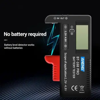 BT-168 PRO Digital Lítiová Batéria Kapacita Tester Tlačidlo Kontrola Bunky Analyzer AAA Displej Univerzálny Pestré Príslušenstvo T V5J9