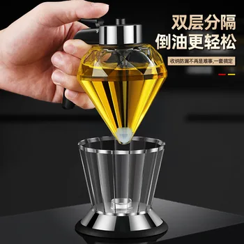 Cezhraničné diamond olej hrniec Japonský sklo prachu dôkaz, ocot, olej fľaše jedno tlačidlo multi účel kuchynské korenie fľašu