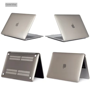 Crystal Notebook Prípade Pevného+Kryt klávesnice Pre Macbook Air Pro 11 13 15 Prípade 2016-2019 Vydania A1989 A1990,Crystal Hard Shell Kryt