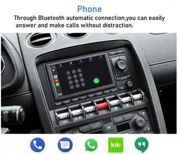 Delien Bezdrôtový AppleCarPlay Android Auto For2009-2018 Lamborghini MMI 3G prehrávanie Multimédií modul Nedeštruktívne inštalácia