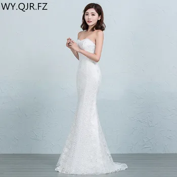 DM-2670TWB#Svadobné šaty čipky pring 2022 nové rybí chvost sexi štíhle biele a červené dlhé Šaty Veľkoobchod ženy lacné oblečenie