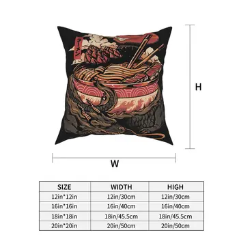 Dragon ' s Ramen obliečka na Vankúš Tlač Polyester Vankúš Dekoratívne Japonské Greatwave Hodiť Vankúš Kryt Gauč 45X45cm