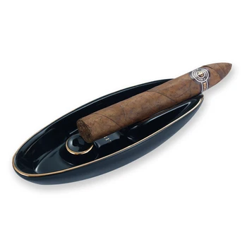 GALINER Prenosné Cigaru Popolník Keramické Cestovné 1 Trubica, Držiak na Cigary Popola Zásobník Loď Tvar Cigarate Popolníky
