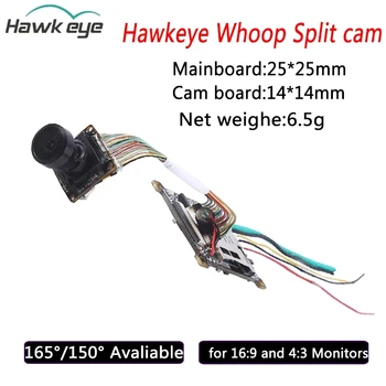 Hawkeye Firefly Whoop Split Cam 1200TVL Super Kvalitu TV výstup HD širokouhlý Objektív 150/165deg Mocť pre 16:9 4:3 Monitory