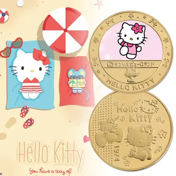 Hello Kitty Karikatúra Roztomilý Komické Periférne Pamätné Mince, Pamätné Bankovky Ručne Vyrábané Suveníry