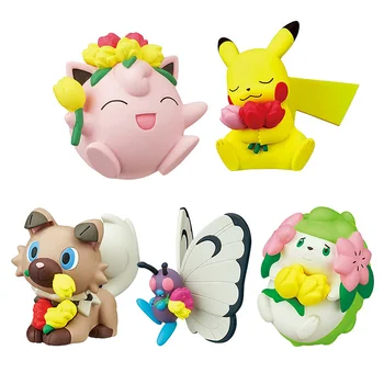 Japonský Skutočné TakaraTomy Pokemon Akcie Obrázok Jar Blossom Pop Pikachu Tuku Dingba Motýľ Nevidiacich Box, Anime Postavy Hračky