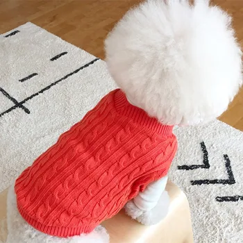 Jednofarebné Psa Oblečenie Zimné Designer Pes Sveter Teplá Bavlnená Pre Šteňa Malé Stredné Psy Mikina Bunda Chihuahua