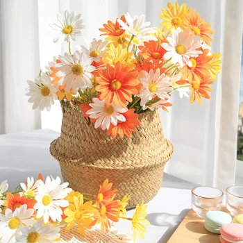 Jeseň Daisy Holland Chryzantéma Umelý Kvet Falošné Kvety DIY Harmančeka, Svadobné, Vianočné Dekorácie, Kvety Dekorácie