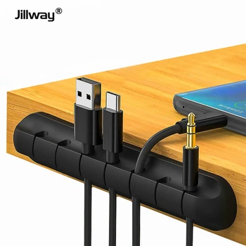 Jillway kábel stanovenie klip kábel riadenia vedeniu organizácie klip silikónové samolepiace drôt riadenia USB kábel napájací cordCar