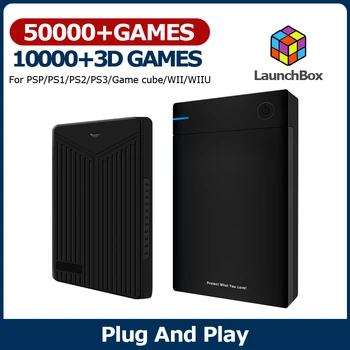 Launchbox Hra Pevného Disku Plu &Play Vstavané 50000+Hry Pre Sega Saturn/PSP/PS1/PS2/PS3/WIIU/WII/N64 Pre WIN7/WIN8/WIN10