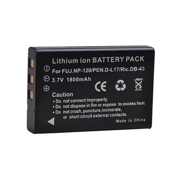 Lítium-Iónové Batérie /Nabíjačky, Náhradné pre Fuji NP-120, Pentax D-LI7 & Ricoh DB-43,kompatibilné s Ordro 4k kamera