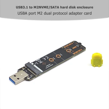 M. 2 na USB Adaptér M Kľúč NGFF M2 PCIe SATA na USB 3.1 Gen 2 Zadajte SSD Karty Adaptéra pre 2230 2242 2260 2280 SSD Splitter Kábel