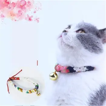 Mačka Bell Obojok Pre Mačky Collier Pour Chat Elastické Japonský Mačka Golier S Bell Rýchle Uvoľnenie Dodávateľa Textílie Skladaný Elegantné