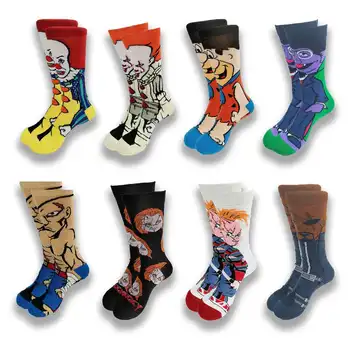 Muži Móda Ponožky Anime Zábavné Ponožky Hip Hop Osobnosti Anime Ponožky Cartoon Módne Cudzie Kvalitné Šitie Vzor Trubice