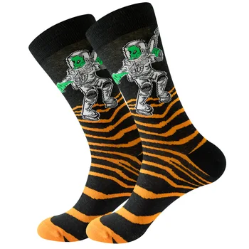Muži Novosti Návrhu Astronaut Ponožky Bavlna Harajuku Cudzej Planéte, Ponožky Žien Priestor Šťastný Ponožky Veľkosti 36-46