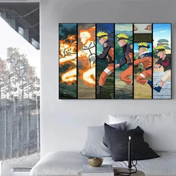 Naruto Uzumaki Sasuke Uchi Plagáty a Vytlačí Japonské Anime Plátno na Maľovanie na Stenu Art Print nástenná maľba Obrázky detská Izba Decor