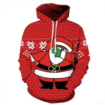 Nové 3d digitálna tlač snehuliak, Vianočný kostým chlapčenské hoodie voľné dievčatá môžu nosiť veľké veľkosti zimný sveter sveter pulóver