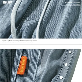 Nový Hip Hop Rifle Nohavice Muži Móda Bežné Hárem Joggers Džínsové Nohavice Streetwear Tepláky Male Plus Veľkosť Kórejské Oblečenie