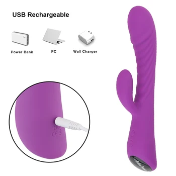 OLO 9 Režimov Dildo Rabbit Vibrátor G-Spot Vaginálne Klitoris Stimulácia USB Nabíjateľné Sexuálne Hračky pre Ženy, Dospelých Produkty