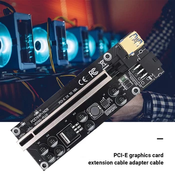 PCIe Stúpačky Ver 009S Plus PCI Express 1x až 16X Karty Adaptéra PCI-E Extender pre ETH BTC DLHODOBEJ starostlivosti Ethereum Bitcoin Litecoin Baník Minin