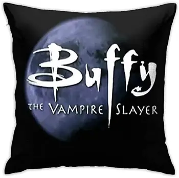 Pooizsdzzz Buffy The Vampire S-rok Hodiť Vankúše Štvorcový Vankúš Prípadoch Domov Dekoratívne pre Pohovka, Pohovky, Spálne, 18 X 18 Palcov