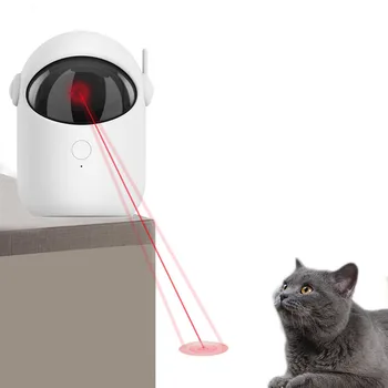 Povzbudzujúce Laser Cat Hračka Automatické Interaktívne Nastaviteľný Laserový Pre Mačky Hrať Teaser Elektrické Tichý Školenia USB Nabíjanie