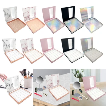 Prenosné False Lash Knihy Uskladnenie 10 Párov Lahses Držiteľ Kontajner Organizátor Papier Make-Up Display Box Cestovanie