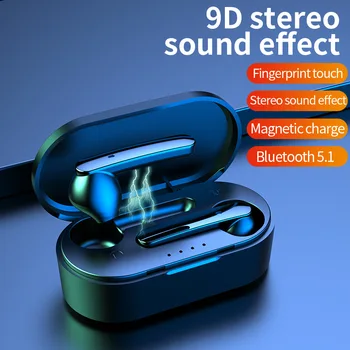 Q9 TWS Bluetooth 5.1 Bezdrôtové Slúchadlá 9D Stereofónny Zvukový Efekt pre Slúchadlá, Nepremokavé Slúchadiel Športové Slúchadlá Pre IOS a Android